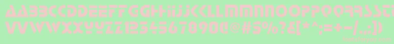 フォントStart – 緑の背景にピンクのフォント
