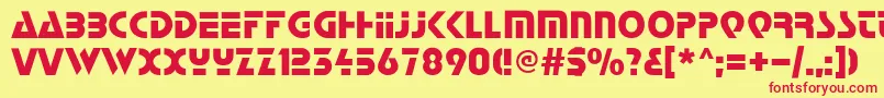 Start Font – Red Fonts on Yellow Background