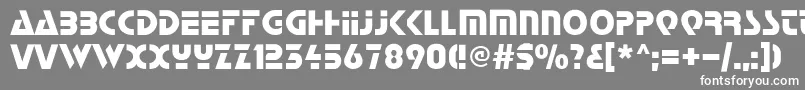 Czcionka Start – białe czcionki na szarym tle