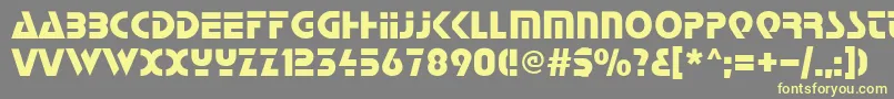 Start-fontti – keltaiset fontit harmaalla taustalla