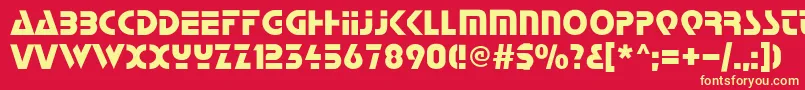 Start Font – Yellow Fonts on Red Background