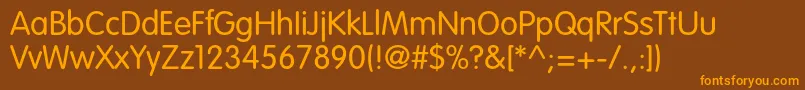 VagroundedstdLight Font – Orange Fonts on Brown Background