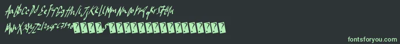 Frostywinter Font – Green Fonts on Black Background
