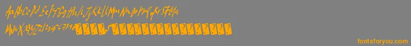 Frostywinter Font – Orange Fonts on Gray Background