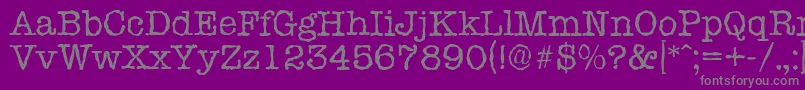 TypewriterrandomRegular Font – Gray Fonts on Purple Background