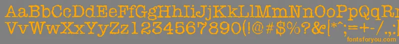 TypewriterrandomRegular Font – Orange Fonts on Gray Background