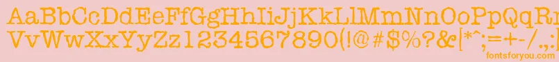 TypewriterrandomRegular Font – Orange Fonts on Pink Background