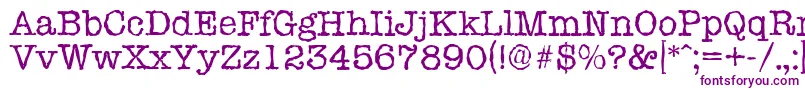 TypewriterrandomRegular Font – Purple Fonts on White Background