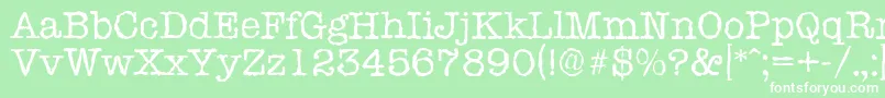 TypewriterrandomRegular Font – White Fonts on Green Background
