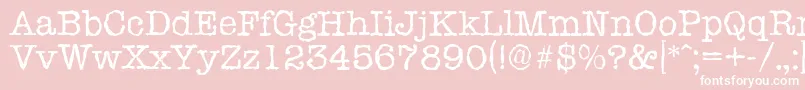 Police TypewriterrandomRegular – polices blanches sur fond rose