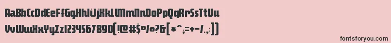 Makimango-Schriftart – Schwarze Schriften auf rosa Hintergrund
