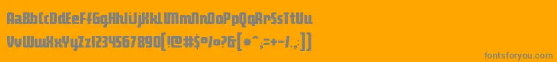 Makimango Font – Gray Fonts on Orange Background