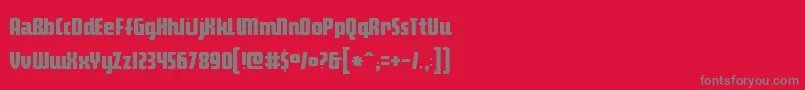 Makimango Font – Gray Fonts on Red Background