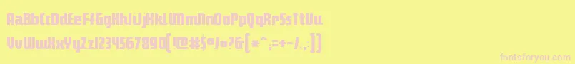 Makimango Font – Pink Fonts on Yellow Background