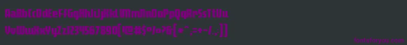 Czcionka Makimango – fioletowe czcionki na czarnym tle