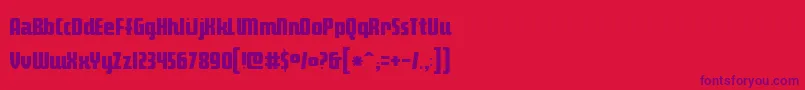 Makimango Font – Purple Fonts on Red Background