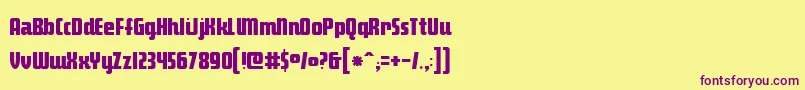 Makimango Font – Purple Fonts on Yellow Background