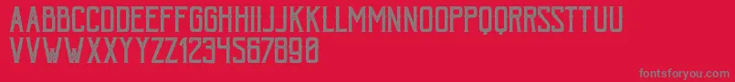 BohemPressFree-Schriftart – Graue Schriften auf rotem Hintergrund