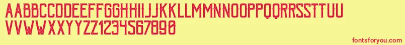 BohemPressFree Font – Red Fonts on Yellow Background