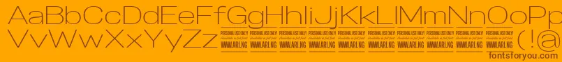 SpecifypersonalExplight Font – Brown Fonts on Orange Background