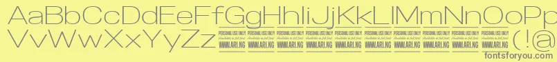 SpecifypersonalExplight Font – Gray Fonts on Yellow Background