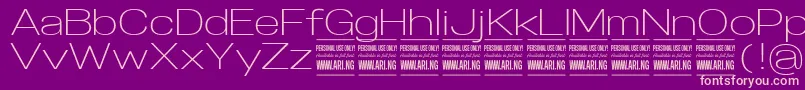 SpecifypersonalExplight Font – Pink Fonts on Purple Background