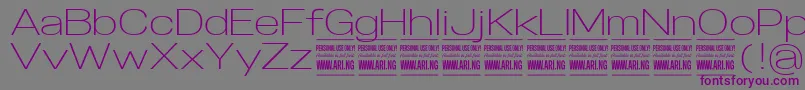 SpecifypersonalExplight Font – Purple Fonts on Gray Background