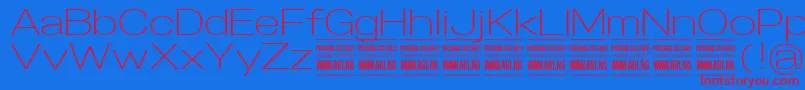 SpecifypersonalExplight Font – Red Fonts on Blue Background