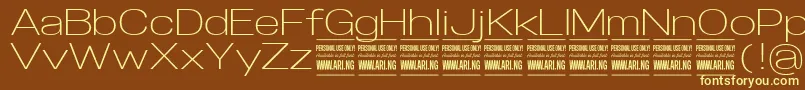 SpecifypersonalExplight Font – Yellow Fonts on Brown Background