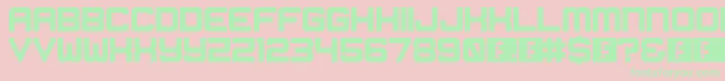 Scorpion-Schriftart – Grüne Schriften auf rosa Hintergrund