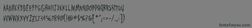 Markofthebeastbb-Schriftart – Schwarze Schriften auf grauem Hintergrund