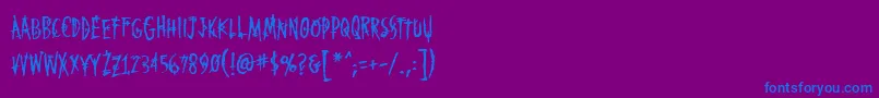 Markofthebeastbb Font – Blue Fonts on Purple Background