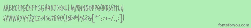 Markofthebeastbb Font – Gray Fonts on Green Background
