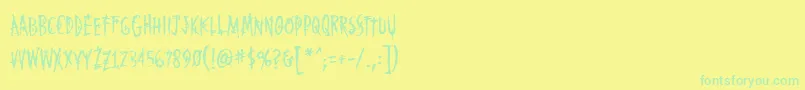 Markofthebeastbb Font – Green Fonts on Yellow Background