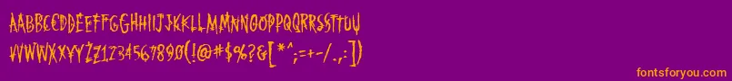 Markofthebeastbb Font – Orange Fonts on Purple Background