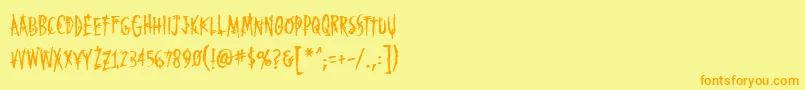 Markofthebeastbb Font – Orange Fonts on Yellow Background