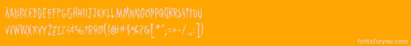 Markofthebeastbb Font – Pink Fonts on Orange Background