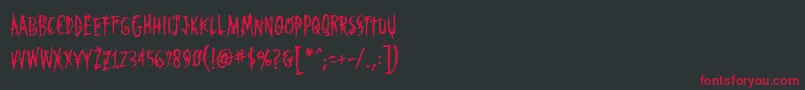 Markofthebeastbb Font – Red Fonts on Black Background