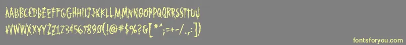 Markofthebeastbb Font – Yellow Fonts on Gray Background