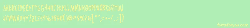 Markofthebeastbb Font – Yellow Fonts on Green Background