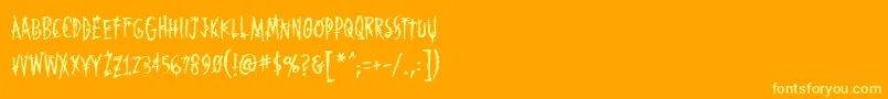 Markofthebeastbb Font – Yellow Fonts on Orange Background
