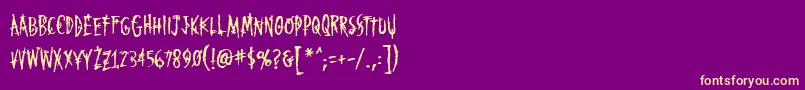 Markofthebeastbb Font – Yellow Fonts on Purple Background
