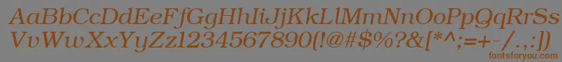 ErBukinistMacItalic Font – Brown Fonts on Gray Background