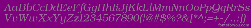 ErBukinistMacItalic Font – Gray Fonts on Purple Background