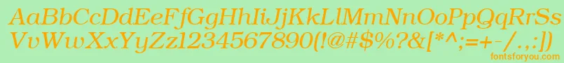 ErBukinistMacItalic Font – Orange Fonts on Green Background