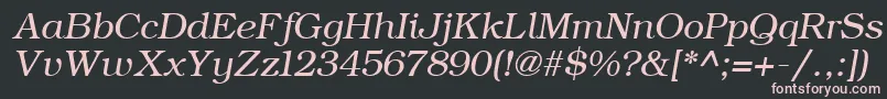 ErBukinistMacItalic Font – Pink Fonts on Black Background