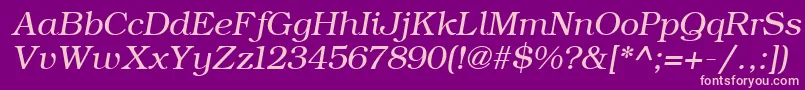 ErBukinistMacItalic Font – Pink Fonts on Purple Background