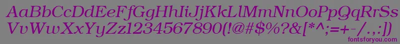 ErBukinistMacItalic Font – Purple Fonts on Gray Background