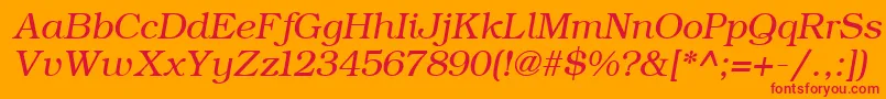 ErBukinistMacItalic Font – Red Fonts on Orange Background