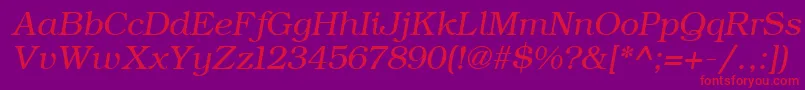 ErBukinistMacItalic Font – Red Fonts on Purple Background